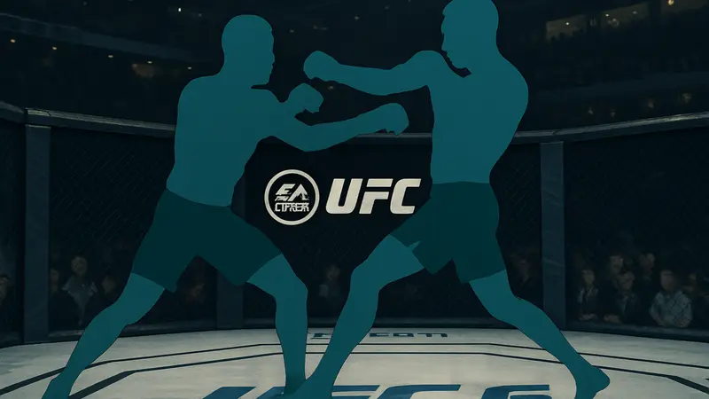 Боец UFC 6 выполняет комбинацию ударов в октагоне.