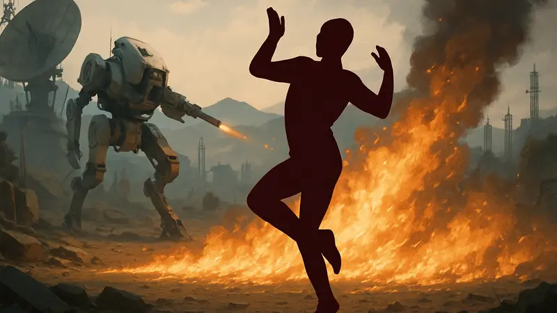 Персонаж ARC Raiders, танцующий под огненным обстрелом и не получающий урон.