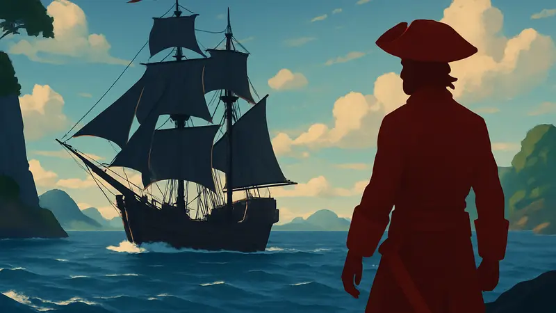 Пиратский корабль плывет по морю в игре Windrose, скриншот геймплея.