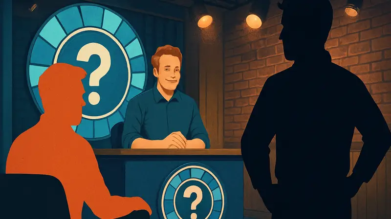 Постер или кадр из 8 сезона шоу Game Changer с участниками Бреннаном Ли Маллиганом и Виком Майклисом