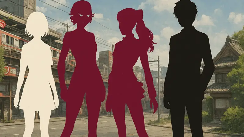 Персонажи Heaven Burns Red и Persona 5 Royal Queen и Violet на одном изображении