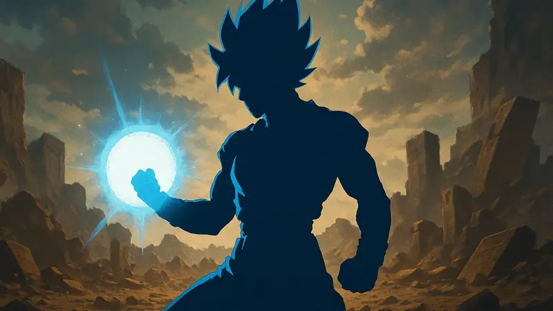 Гоку в форме Супер Саяна Синего, использующий мощную технику из Dragon Ball. Рейтинг сильнейших трансформаций.