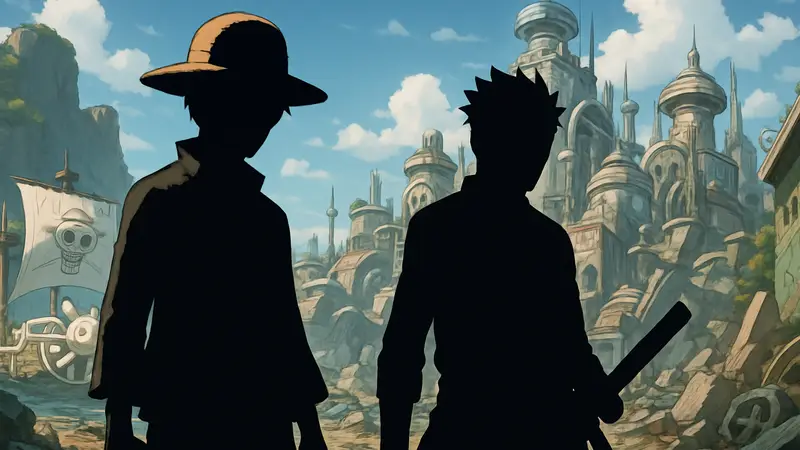 Персонажи манги One Piece, например, Луффи и Зоро, после важного сюжетного события.
