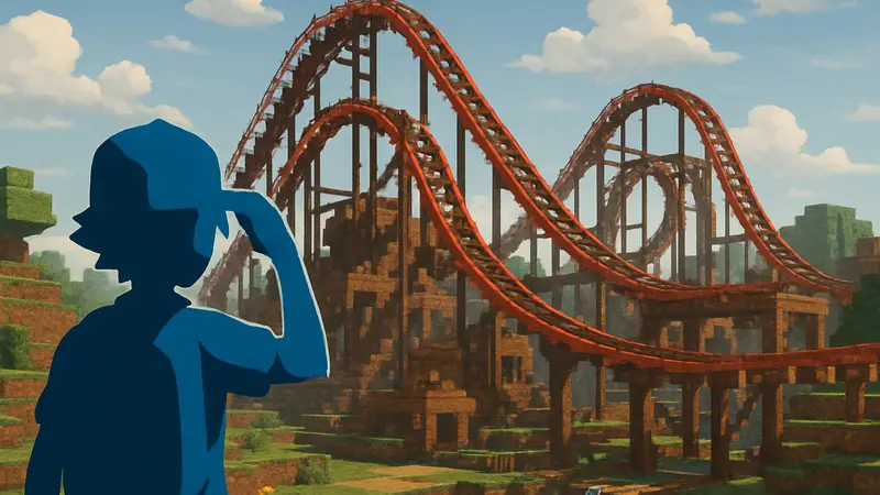 Игрок Pokopia создал масштабные американские горки в игре, демонстрируя креативность.