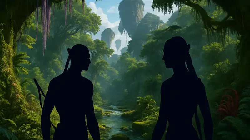 Скриншот из Avatar: Frontiers of Pandora с ультра-графикой и детализированными джунглями