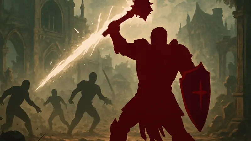 Паладин из Diablo 4 в битве, демонстрирующий свою силу в 14 сезоне.