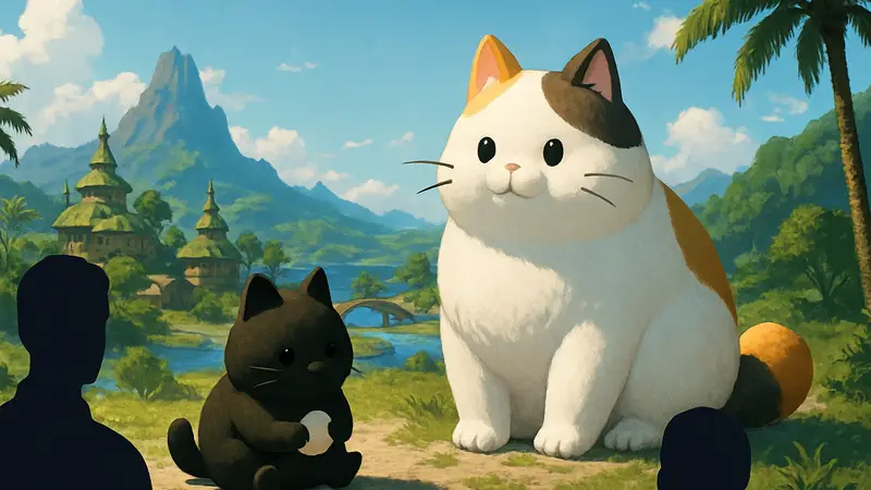 Фигурки Gimme Cat и Great Gimme Cat из FFXIV: Dawntrail от Taito.
