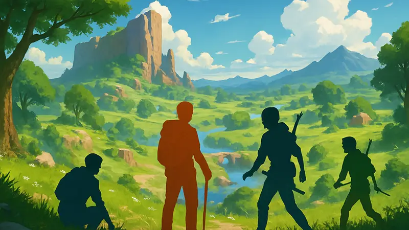 Игроки исследуют яркий открытый мир в быстропроходимой игре.