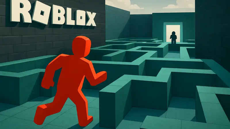 Игровой процесс Roblox +1 Speed Keyboard Escape Stage 12, стратегия прохождения лабиринта