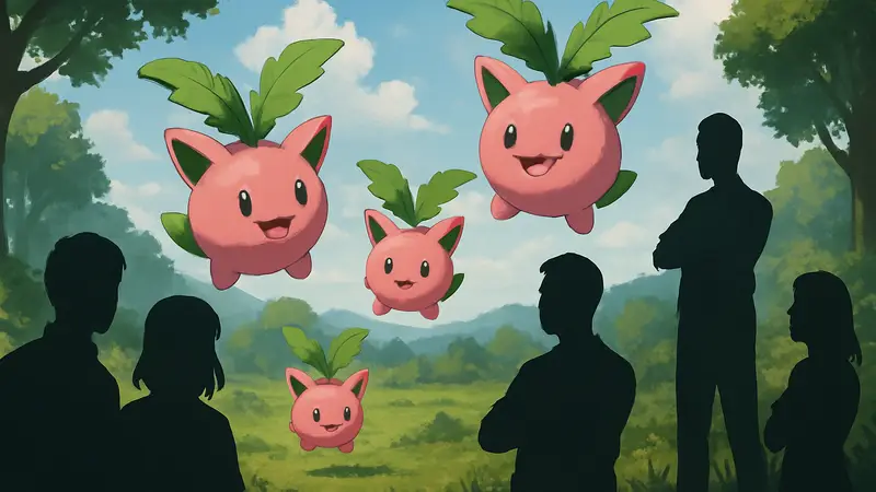 Группа покемонов Hoppip в игре Pokopia, вызывающие недовольство игроков.
