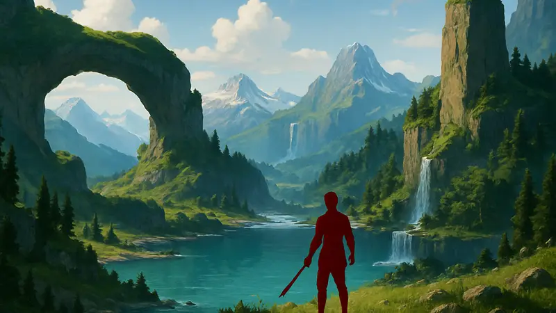 Фантастический игровой ландшафт, вдохновленный природой Земли