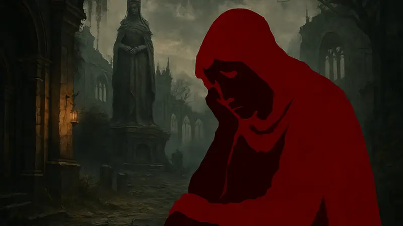 Трагичный персонаж из игры FromSoftware с грустным выражением лица