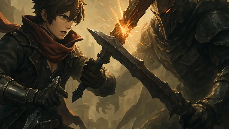 Игровой персонаж из Code Vein 2 готовится к парированию атаки противника, демонстрируя боевые навыки.