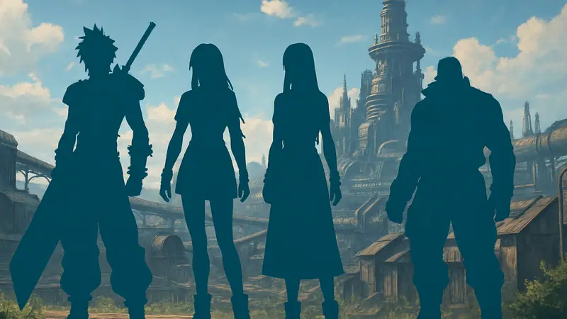 Обновленные дизайны персонажей Final Fantasy VII Remake, демонстрирующие их отличия от оригинала и новую стилистику.