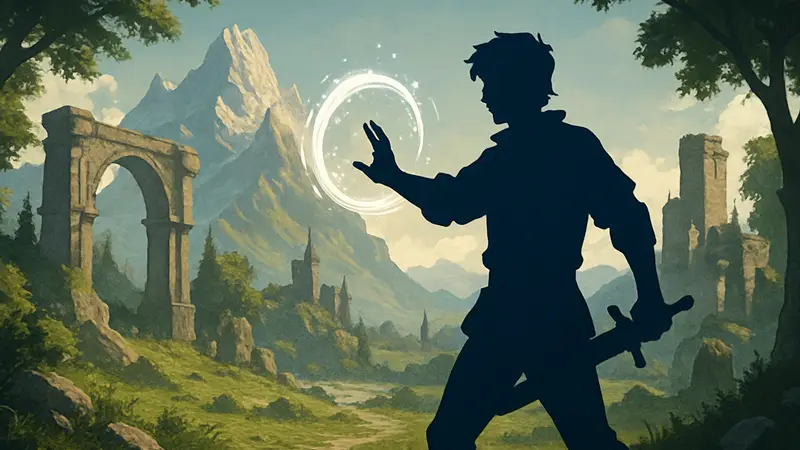 Изображение: Персонаж Эллиот из игры The Adventures of Elliot в фэнтезийном мире, демонстрирующий одну из игровых механик.