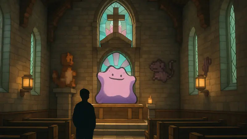 Игрок Pokopia построил внутриигровой храм Покемону Дито с отсылками к игре.