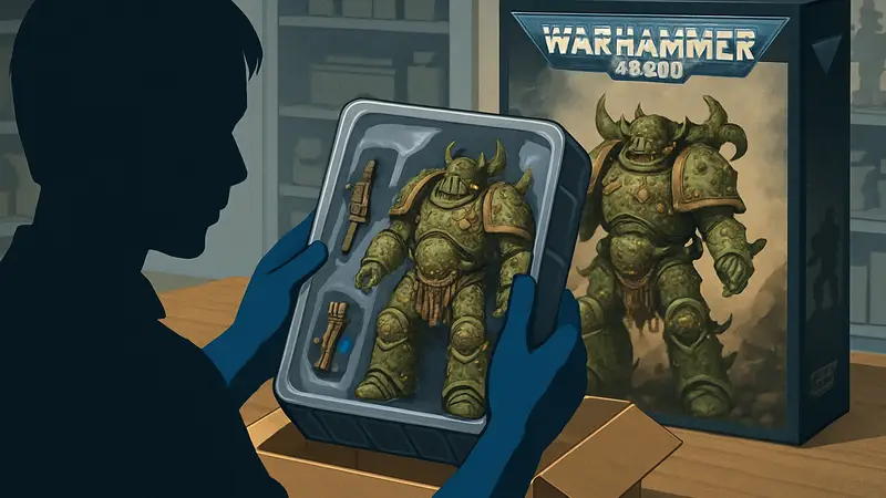 Распаковка фигурки чумного космодесантника Гвардии Смерти Warhammer 40,000 от JoyToy