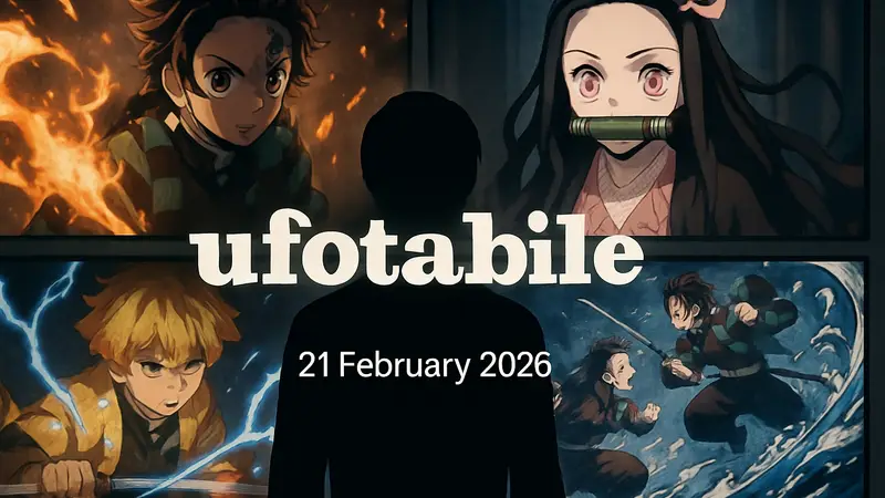 Логотип студии Ufotable на фоне скриншотов аниме Demon Slayer, анонс 21 февраля 2026 года.