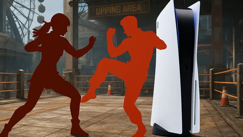 Скриншот из игры Dead or Alive 6 с бойцами, демонстрирующими файтинг. (82 символа)