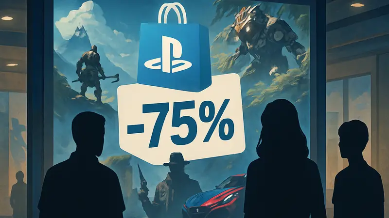 Баннер распродажи в PlayStation Store с крупными скидками на игры
