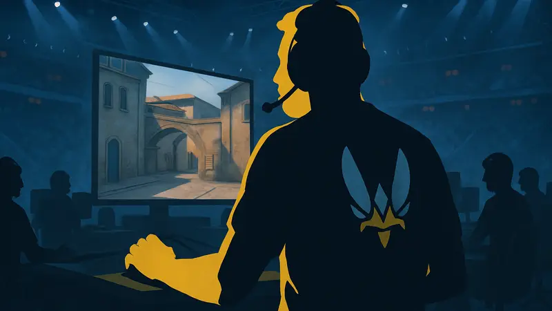 Киберспортсмен ZywOo из команды Vitality на турнире по Counter-Strike.