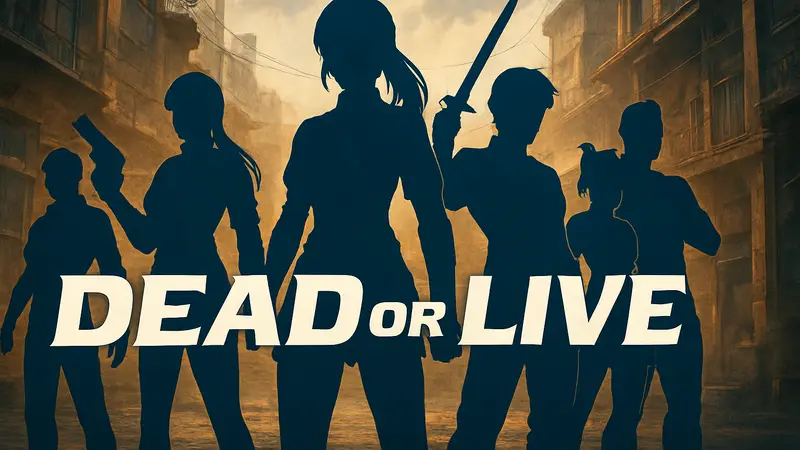 Логотип Dead or Alive на фоне персонажей, символизирующий возвращение популярной файтинг-франшизы.