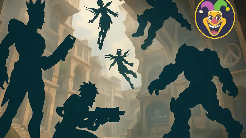 Персонажи Overwatch в безумном режиме Underwatch. Иконка April Fool's ивента.