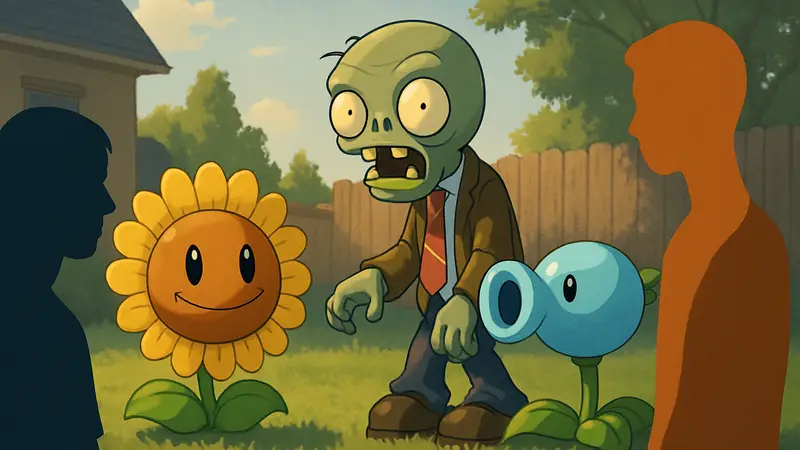 Виниловые фигурки Plants vs. Zombies от YouTooz: зомби, подсолнух, снежный горохострел.