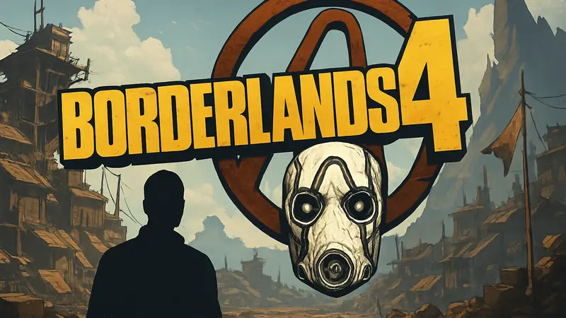 Логотип Borderlands 4 с характерным шрифтом и маскотом