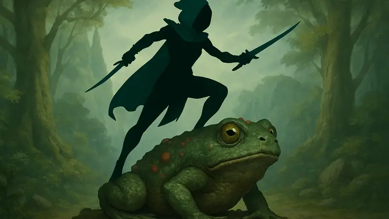 Неофициальная статуя Безмолвной из Slay the Spire 2 от SkyRealm Studio, героиня с клинками на Лягушке-паразите.