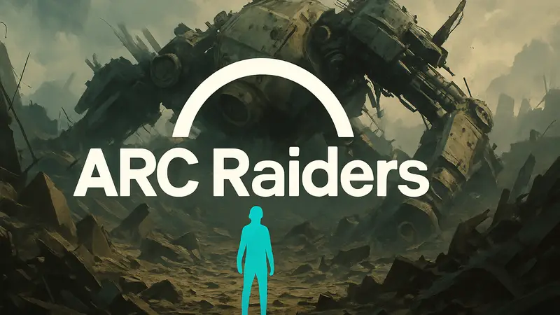 Логотип Arc Raiders на фоне обломков, символизирующий компенсации за сбои серверов.