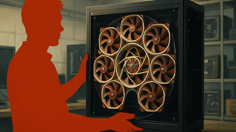 Ютубер Jzapped демонстрирует боковую панель ПК «Суперкупол» с 15 вентиляторами Noctua.