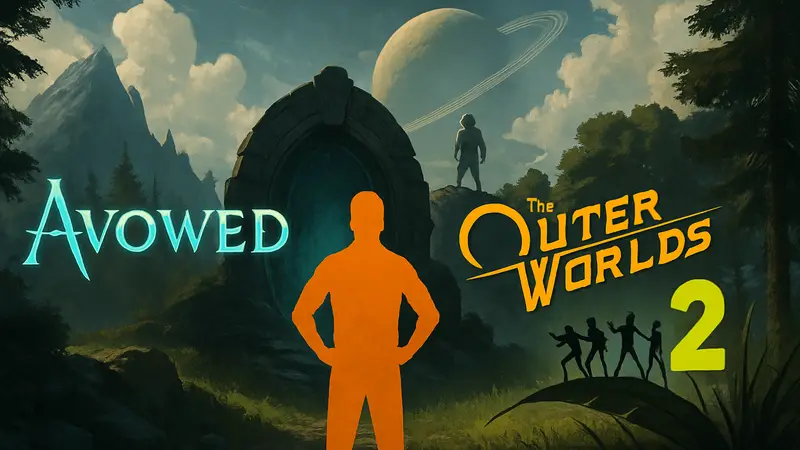Логотипы игр Obsidian Entertainment: Avowed, The Outer Worlds 2 и Grounded 2