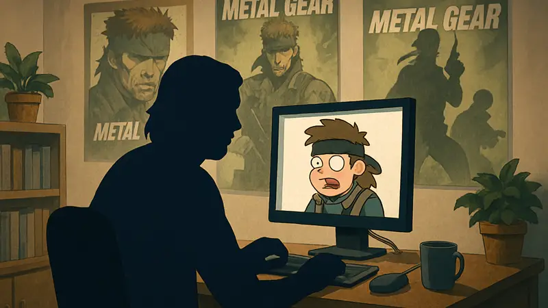 Арин Хэнсон, создатель Metal Gear Awesome, сидит за компьютером, вспоминая 20-летие мультсериала.