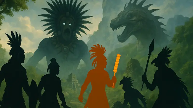 Ацтекские воины и новые боги из дополнения Obsidian Mirror для Age of Mythology: Retold.