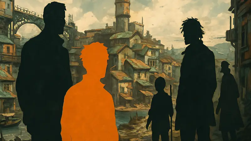 Обложка или скриншот игры Esoteric Ebb, стилизованный под Disco Elysium, с персонажами RPG.