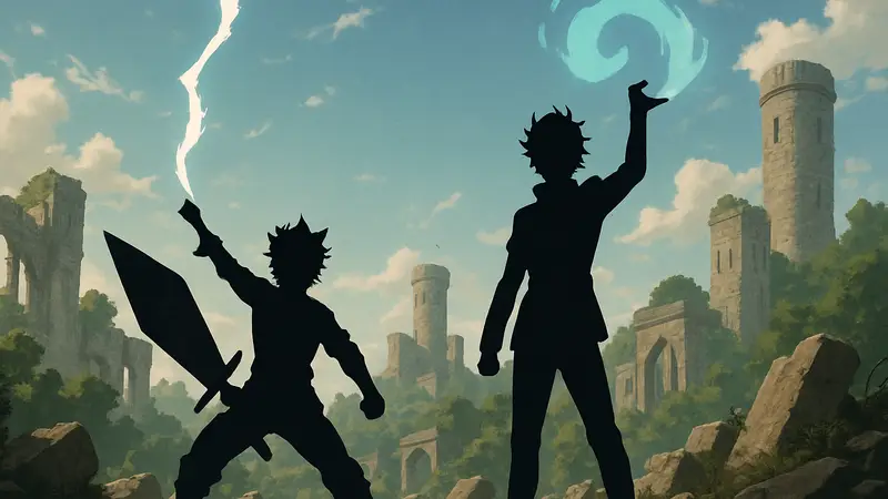Лучшие дуэты из аниме Black Clover: Аста и Юно демонстрируют магическую силу.