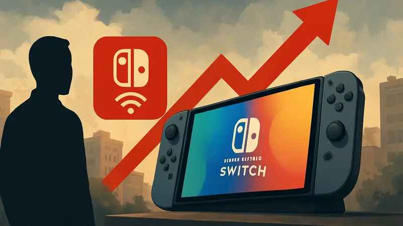 Логотип Nintendo Switch Online и консоль Nintendo Switch 2, символизирующие подорожание