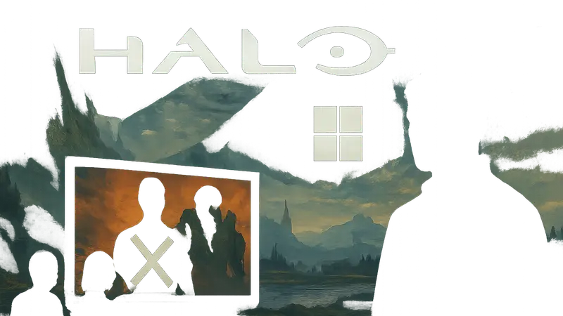 Логотип Halo и Microsoft на фоне новостей об отмене Project Ekur