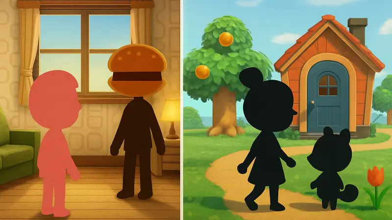 Персонажи из Tomodachi Life и Animal Crossing на одном экране, сравнение игр