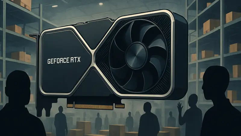 NVIDIA GeForce RTX видеокарта на фоне дефицита поставок