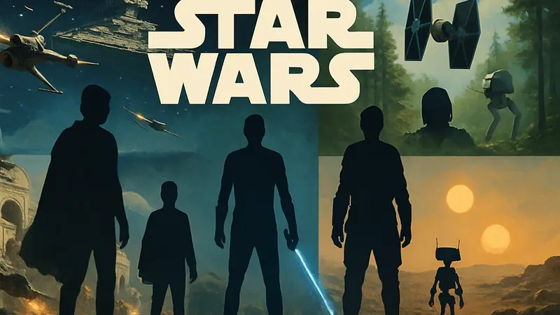 Логотип Star Wars и изображения нескольких игр по франшизе на одном коллаже