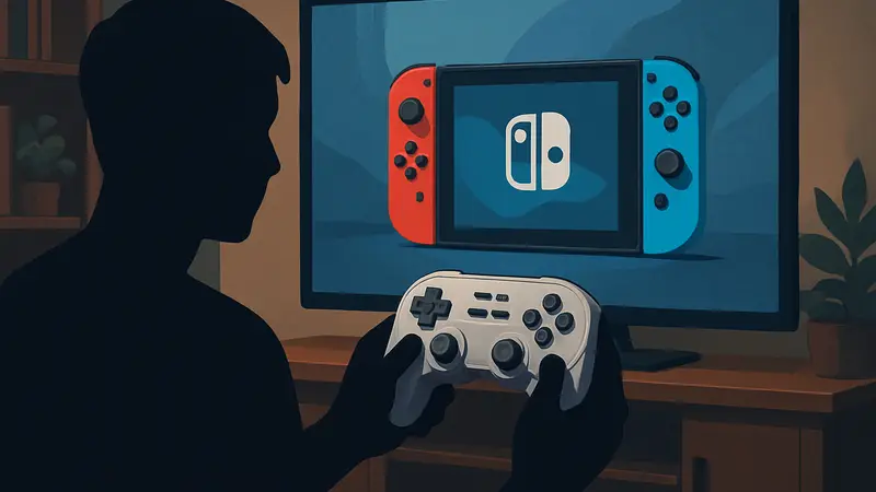 Беспроводной контроллер 8BitDo Pro 3 для Nintendo Switch, PC и PS5 в руках игрока