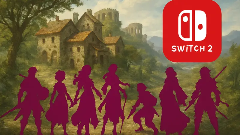 Иллюстрация персонажей Octopath Traveler с логотипом Nintendo Switch 2