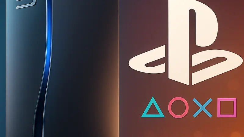 Концептуальное изображение PlayStation 6 или логотип Sony PlayStation, символизирующий следующую консоль.