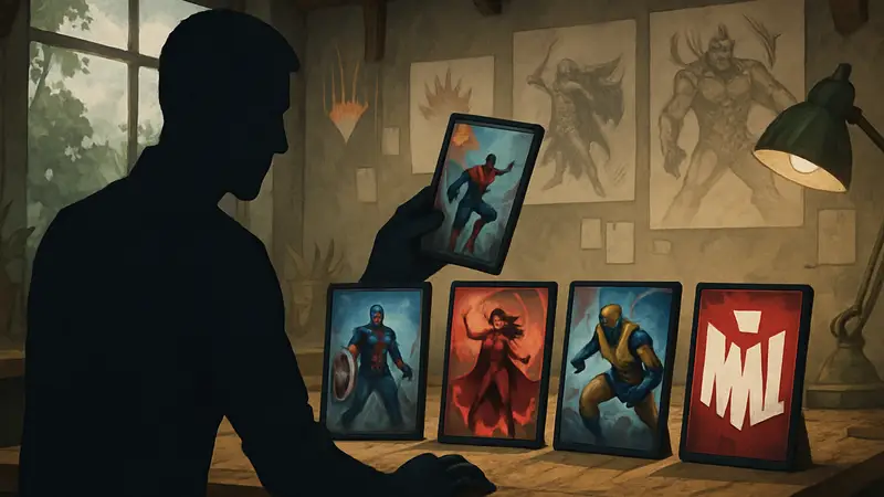 Иллюстрации дизайна карт Magic: The Gathering Marvel Super Heroes.