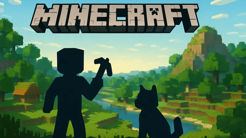 Локация из Minecraft с логотипом игры и надписью о большом анонсе 21 марта.
