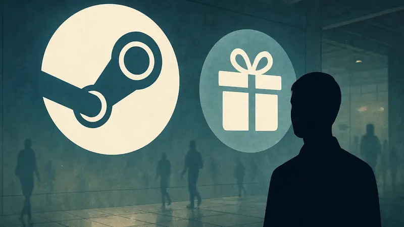 Логотип Steam и значок «бесплатные игры»