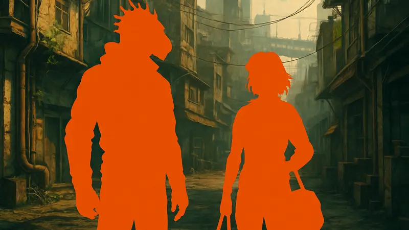 Постер аниме Dorohedoro с главными героями Кайманом и Никайдо, анонс 2 сезона