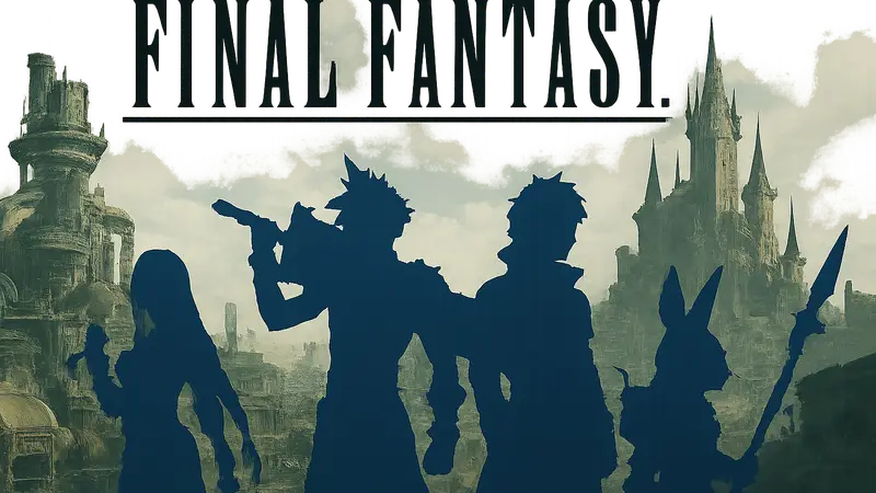 Логотип Final Fantasy, персонажи ремейков Final Fantasy